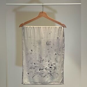 Elegant Floral Hand Rolled Silk Scarf